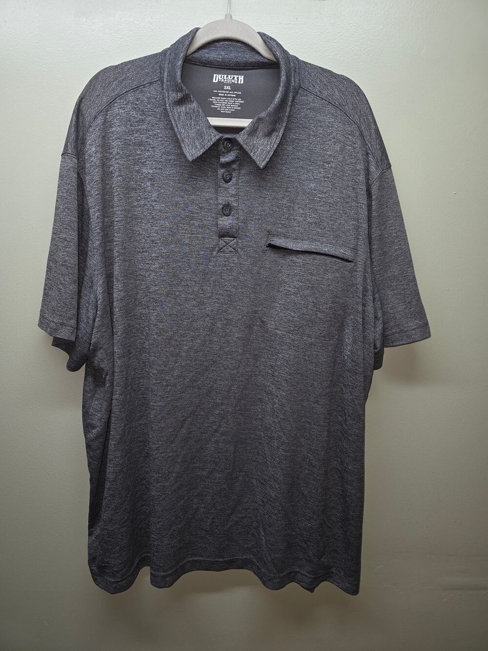 Duluth Trading Co Men's Performance Gray Polo Size 3XL